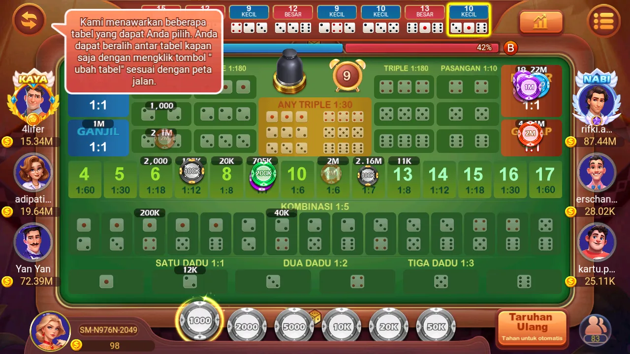 Game Sic Bo di Tt789
